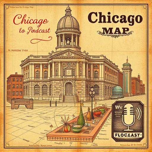 Podcast cover for 'Second City Secrets' depicting a vintage map of Chicago.